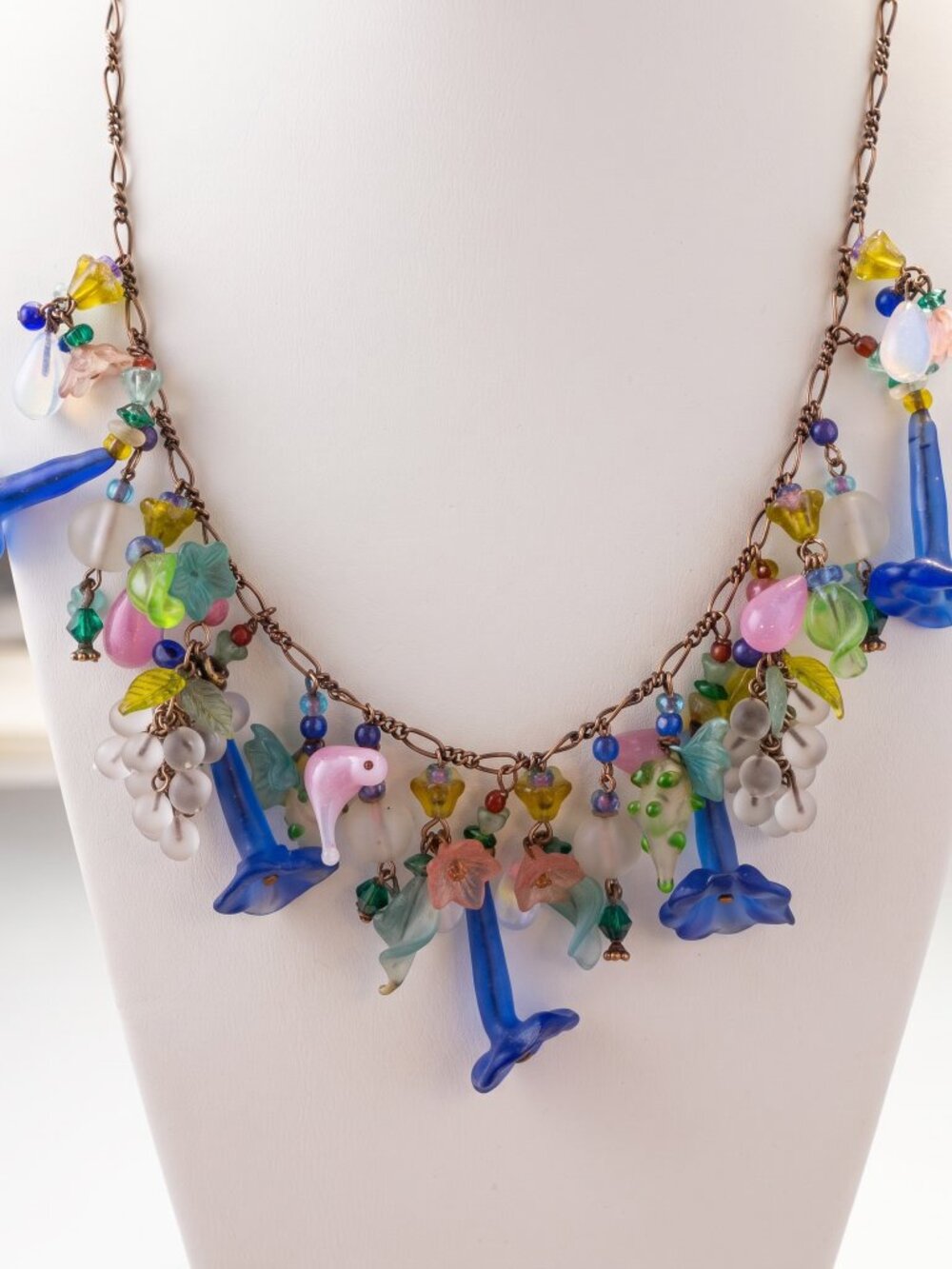 Lucy Isaacs Vintage Flower Charm Necklace